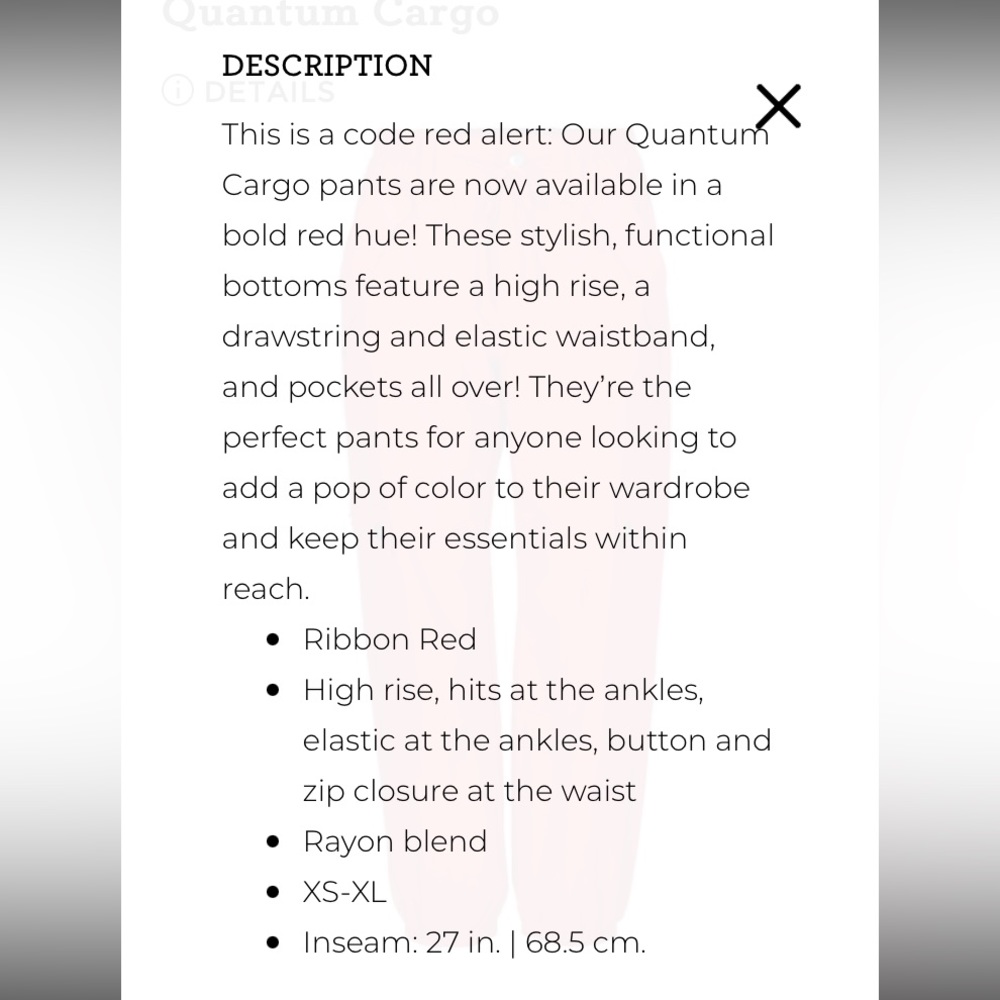 EUC Cabi Quantum Cargo Medium - Picture 2 of 4